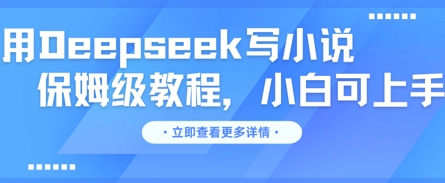 用Deepseek写小说,保姆级教程,小白可实操-轻创终点站